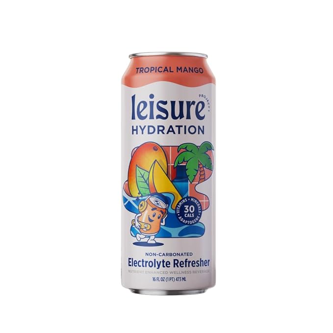 Leisure Project Beverage Tropical Mango Refresher 16 fl oz (Pack of 12)