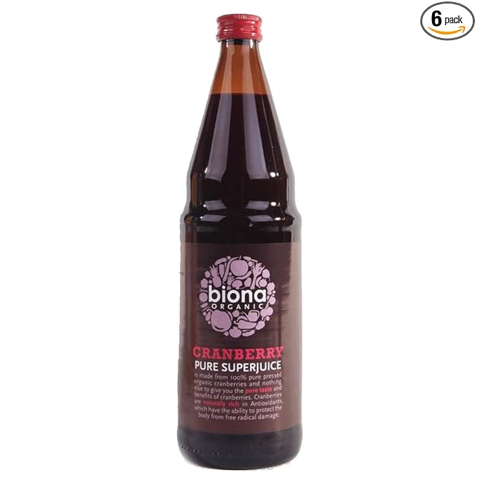Biona | Cranberry Juice 100% Pure | 6 x 750ML