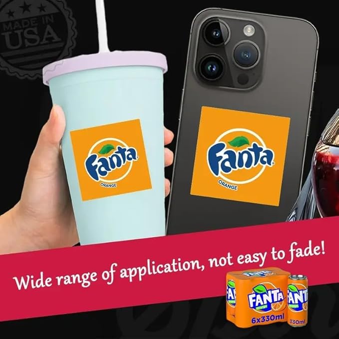 Original European FANTA Orange Flavor Soda Soft Drink- 6pack 330ml/each With FANTA Sticker