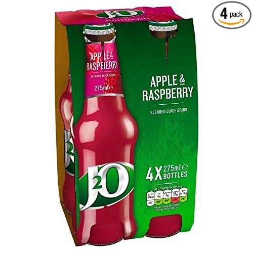 J2O Apple &amp Raspberry - 4 x 275ml (37.2fl oz)