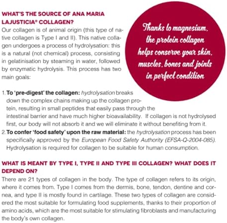 AML Sport - Collagen with Magnesium + VIT C B1 B2 and B6 Powder - 350g (Strawberry Flavour). Tissue Regenerator with Type 1 &amp2 Collagen. Gluten Free. Sugar Free