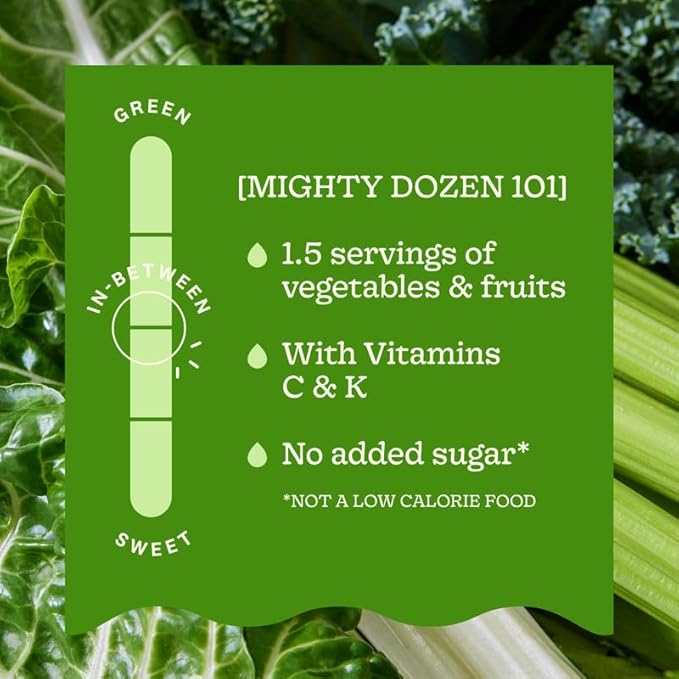 Suja Organic Green Juice Variety Pack | 6 Mighty Dozen and 6 Uber Greens | Plant-Based &amp Gluten-Free (12 fl oz Pack of 12 total)