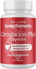 Santo Remedio Circulacion Plus Capsules Iron &amp Beetroot Extract Supplement for Blood Circulation &amp Cardiovascular Support Supports Healthy Blood Pressure &amp Red Blood Cell Production 30