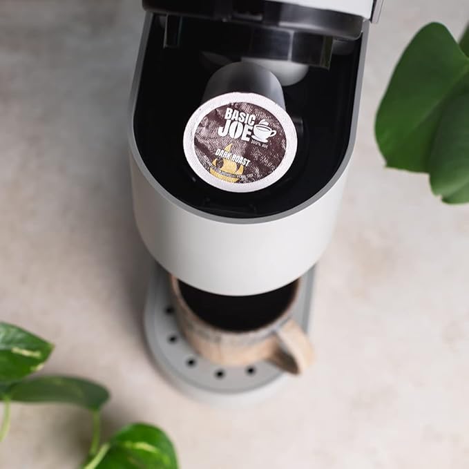 Basic Joe Dark Roast Coffee Pods - 80 Count | Bold Single Serve K-Cup Compatible Pods | 100% Arabica | Strong Morning Coffee | Made in USA
