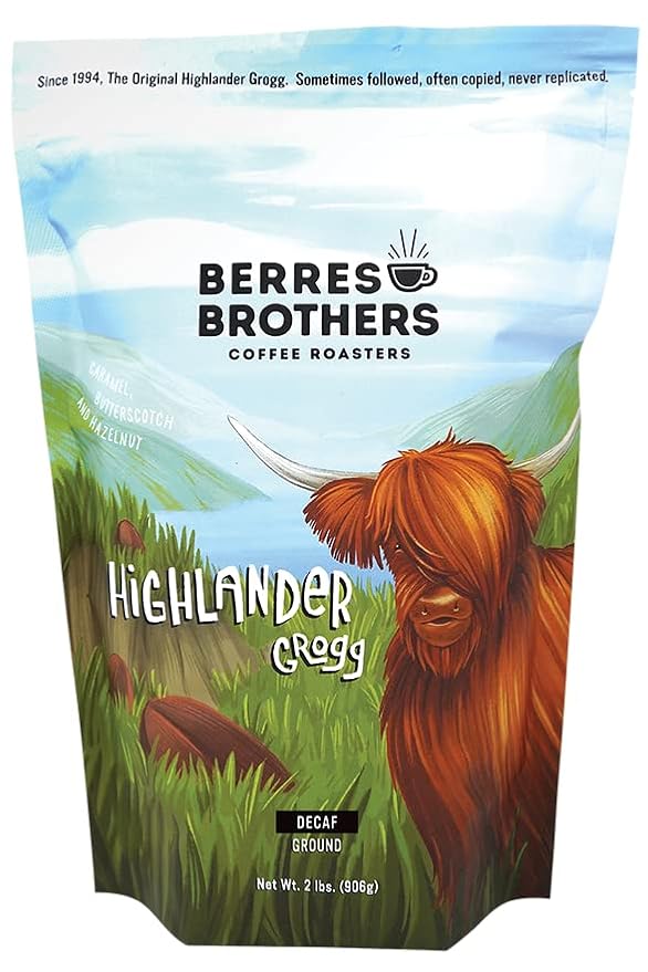 Berres Brothers Highlander Grogg Decaffeinated Flavored Coffee 2 Pound Ground Package Medium Roast