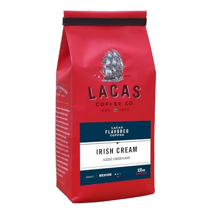 Lacas Coffee Company 2/12oz Bags (12 Ounce (Pack of 2) Irish Cream)