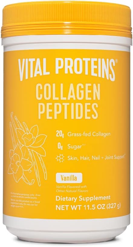 Vital Proteins Collagen Peptides Powder Unflavored 9.33 OZ+11.5 oz Vanilla