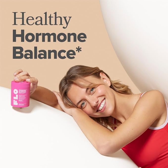 O Positiv FLO Ovarian Health Support – Hormone Balance for Women with DIM Myo &amp D-Chiro Inositol Folic Acid – Ovulation &amp Cycle Support – 30 Servings (Pack of 3)