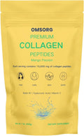 OMSORG Grass-Fed Hydrolyzed Bovine Collagen Peptides Powder 454g | 15g per Serve | Mango Passion |Gluten Free | Keto | Halal | Non GMO | Hair Skin Nails Joints &amp Gut | Sugar Free