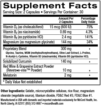 SleepHealth Supplement | Naturally Enhance Your Sleep Experience | Olivamine | Vitamin with Melatonin Magnesium Glycinate| 60 Count Capsules