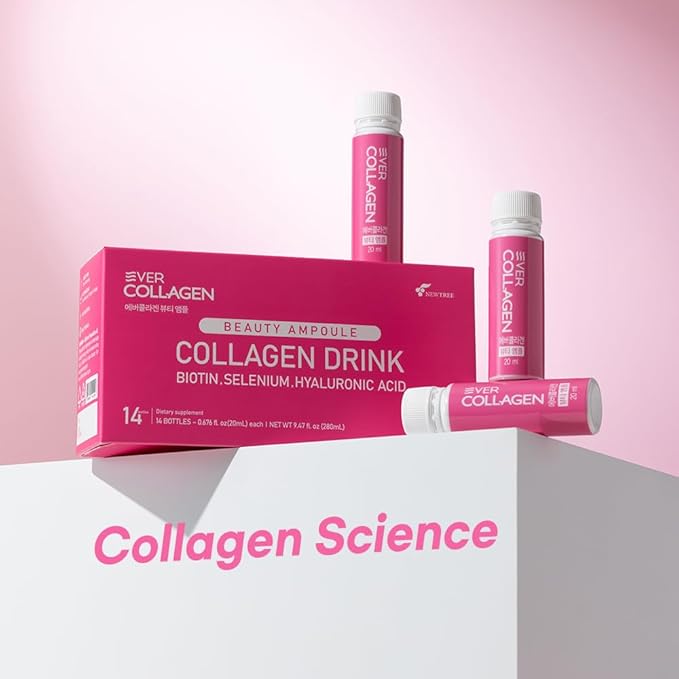 Beauty Ampoule - Liquid Marine Multi Collagen Drink Low Molecular Collagen Peptitdes Drinkable Supplement for Hair Skin Nail (1 Bottle Per Day 14 Bottles)