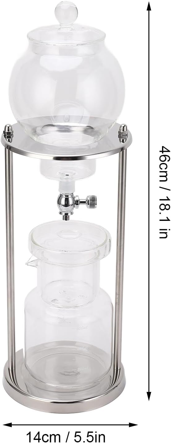 Panorgraphic 600ml Clear Cold Coffee Stainless Steel Stand DIY Home Kitchen