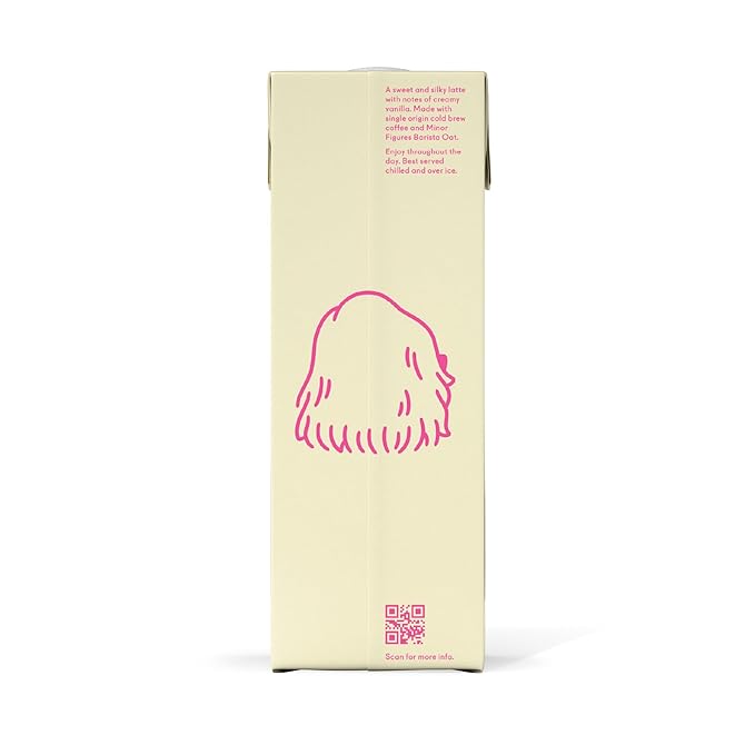 Minor Figures - Oat Latte - Vanilla - Ready to Drink - Multi-serve - Non-GMO - Plant-Based - Vegan - Dairy-Free - Shelf Stable - Coffee - Barista Standard - Unsweetened - 32oz - 6 Pack