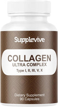 Collagen Ultra Complex Types I II III V &amp X Multi Collagen Protein Peptides Supports Hair Skin &amp Nails - Joint Support Pure Hydrolyzed Collagen Peptides Supplement 90 Capsules (1)
