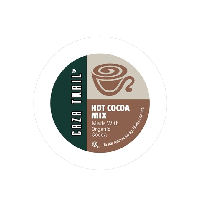 Caza Trail Coffee Hot Cocoa/Organic Fat Free 24 Single Serve Cups