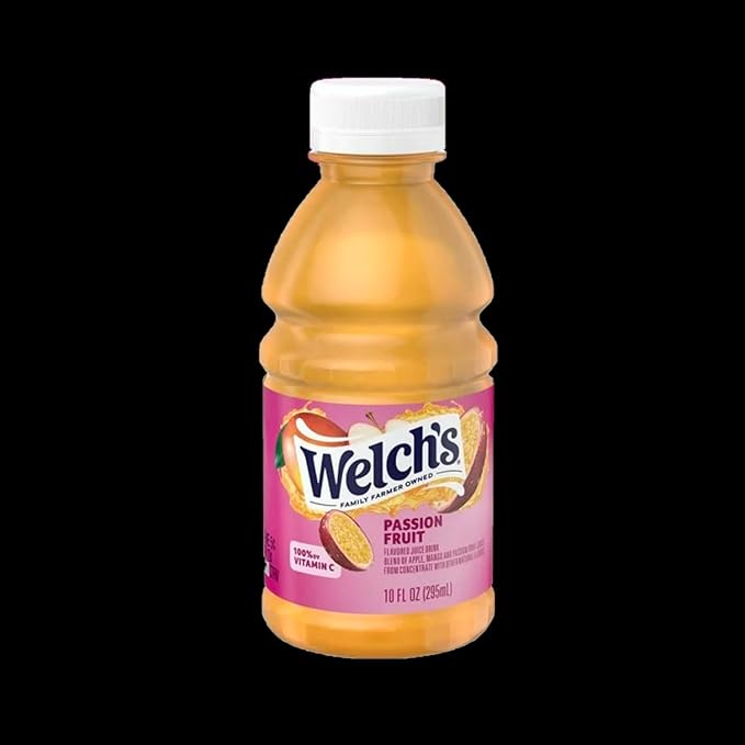 Welch’s Passion Fruit Juice Drink 10 fl oz Plastic Bottle 24 Pack + 2 Reusable Snack Bags by KOOL8SHOP Infinite Deals