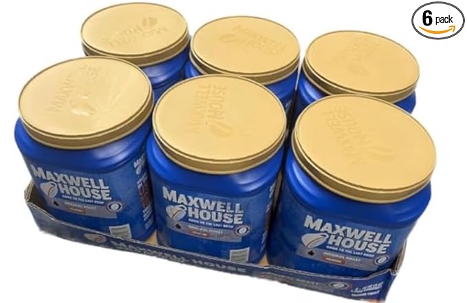Maxwell Original Medium Roast Ground Coffee 43.1 oz Case of 6 pack. Breakroom supply