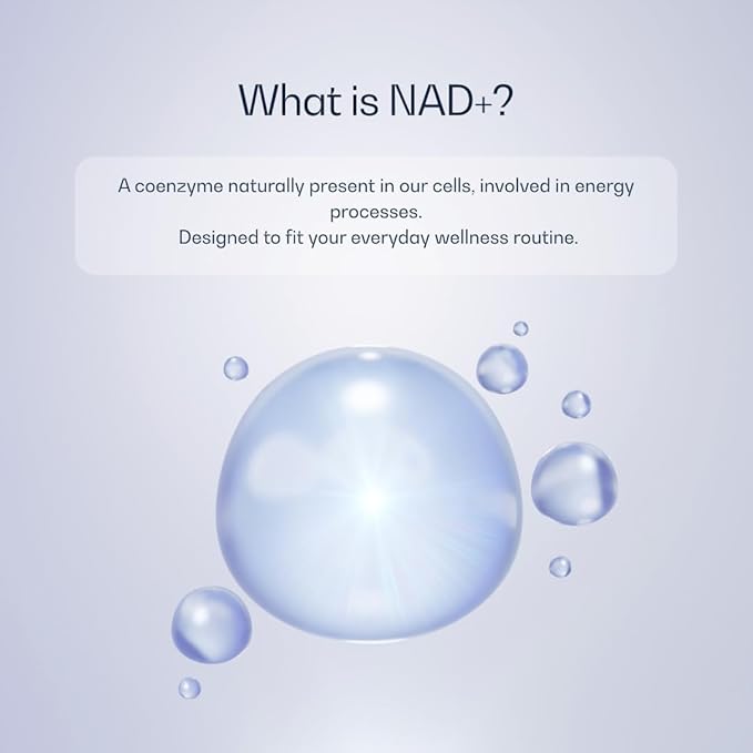 NAD Caps - NAD (Nicotinamide Adenine Dinucleotide) + Hydrolyzed Marine Collagen - Daily Supplement - 90 Capsules 500 mg Each - Unflavored