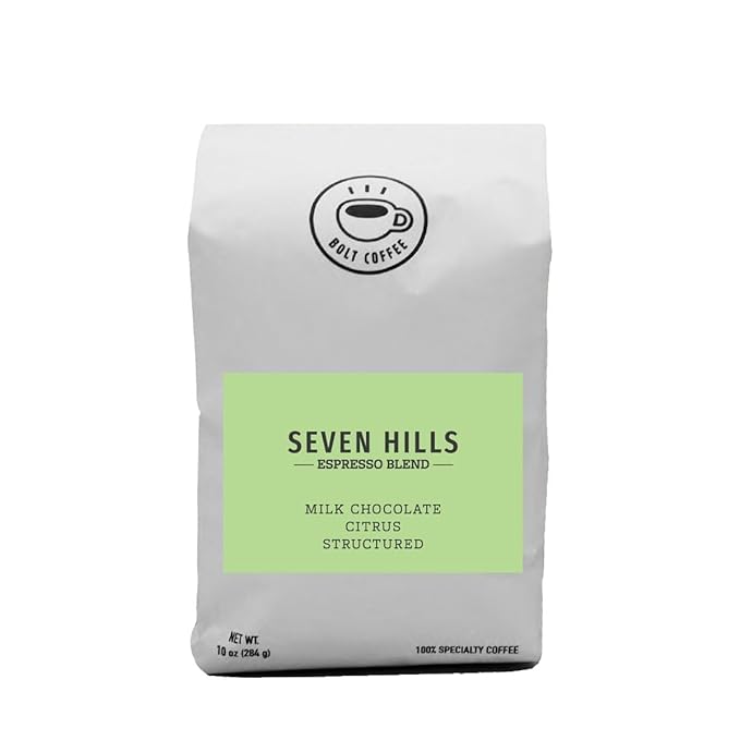 Seven Hills - Espresso Blend - Roasted by Bolt Coffee Co. - Whole Bean Coffee - 2 Pound Bag