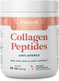 Pattern Wellness Collagen Peptides Powder (Type I &amp III) - Hair Nails Skin &amp Joint Support - Grass Fed &amp Pasture-Raised - Hydrolyzed Non-GMO Dairy Free &amp Keto-Friendly - Unflavore