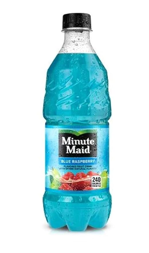 Minute Maid Blue Raspberry 20 oz Bottles Pack of 24