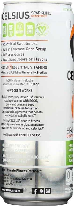 Celsius Sparkling Grapefruit 12 fl oz