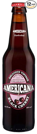 (Vintage) Americana Black Cherry Soda 12 Pack
