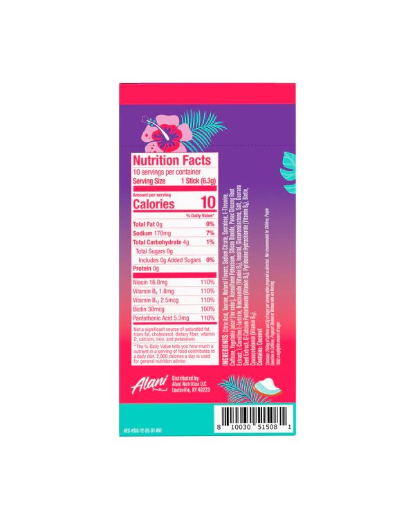 Alani Energy Drinks Mix Variety Pack (Pack of 30) | Hawaiiian Shaved Ice Pink Slush &amp Orange Kiss | Sugar-Free Low-Calorie Energy Boost Drink | Product delivered exactly as depicted in the imag