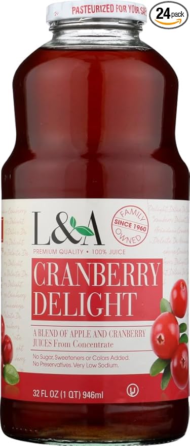 L &amp A Juice Cranberry Delight 24x 32 Oz