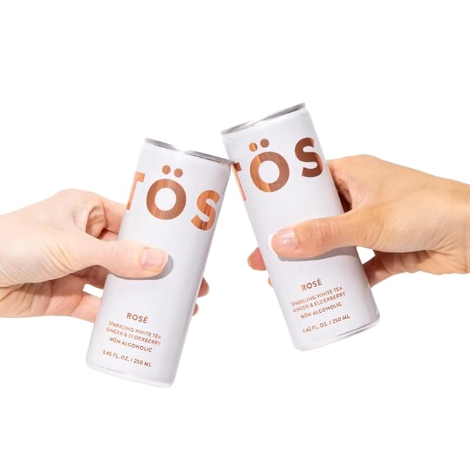 TÖST Rosé Cans All-Natural Non-Alcoholic Sparkling Beverage 250 ML - 12 pack