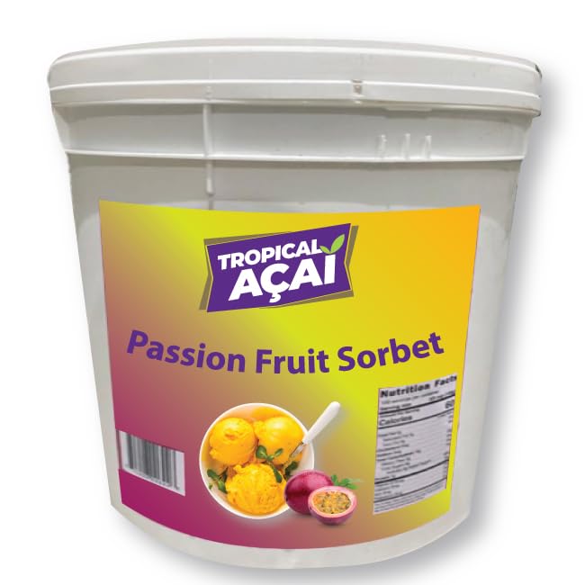Tropical Acai 3 Gallon Brazilian Style Sorbet (Passion Fruit)