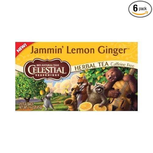 Jammin Lemon Ginger 20 Bags (Case of 6) by Celestial Seasonings