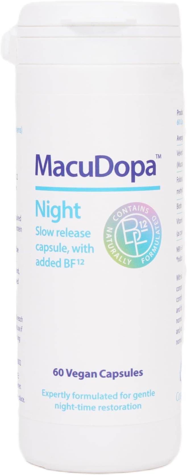 Night Capsules 700mg Proprietary Blend 63% HPLC standardised Levodopa. 60 Veggie Capsules