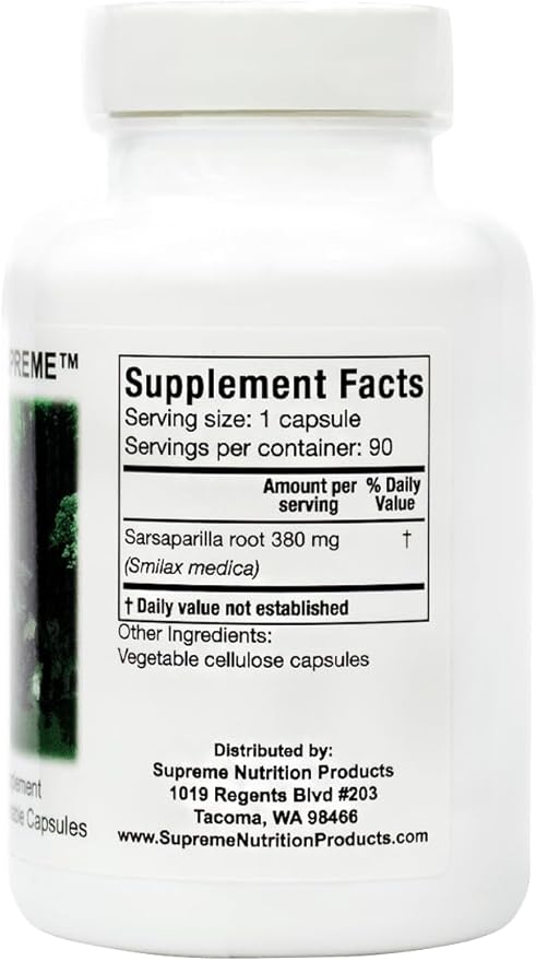Supreme Nutrition Smilax Supreme 90 Pure Sarsaparilla Vegetarian Capsules