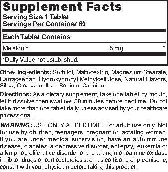Nature's Blend Melatonin 5 mg - 60 Tablets Pack of 2