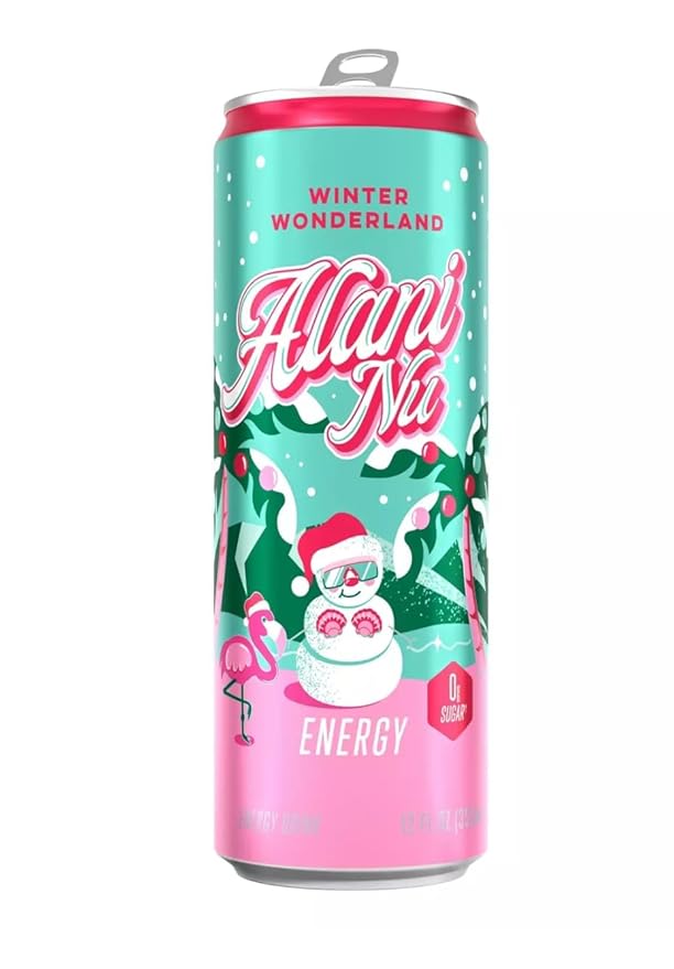 New Alani Energy Drinks Witches Brew Winter Wonderland Sherbet Swirl Variety Pack Sugar-Free Low-Calorie Energy Boost Drink 12 fl oz (Pack of 6)
