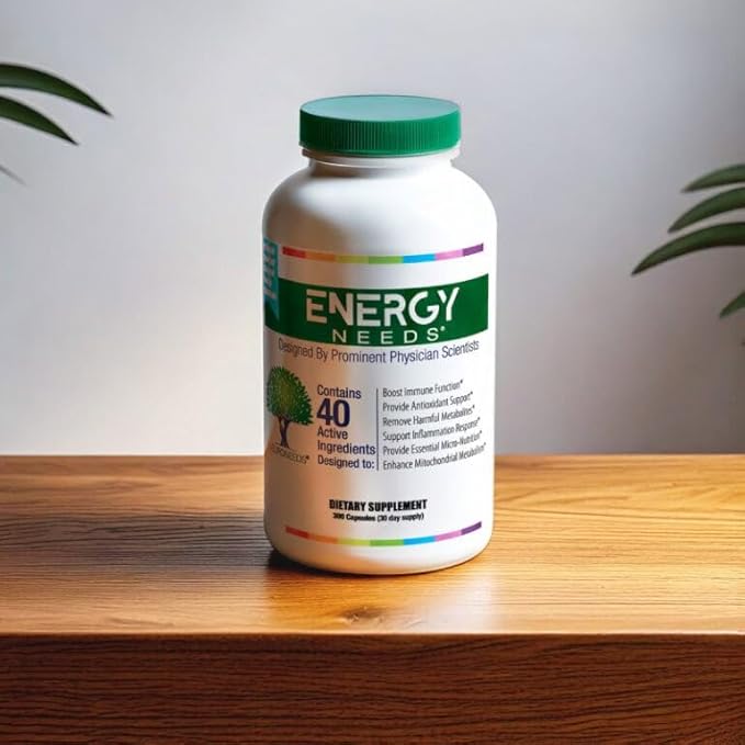 EnergyNeeds® 40 Active Ingredients Vitamin D Vitamin B12 zinc beta-Carotene