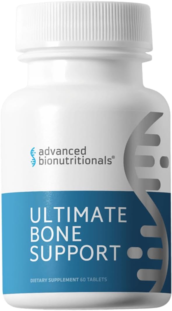 Advanced Bionutritionals – Ultimate Bone Support Supplement Strontium Silica Vitamin K2 and D3 Support Bone Health Bone Strength Non GMO Gluten Free Dairy Free Soy Free Vegan (60 Tablets)