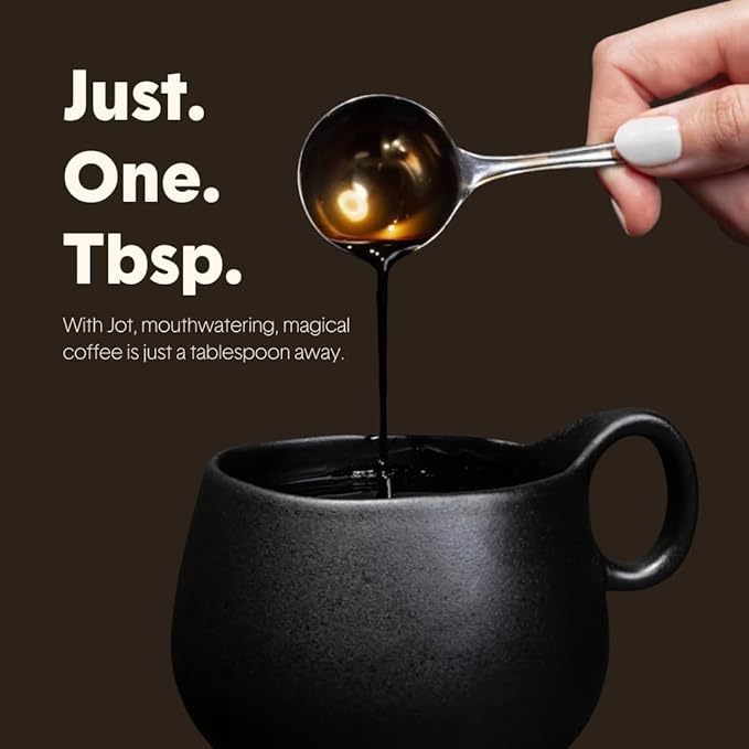 Jot Coffee Concentrate (Original/Dark) High Caffeine Cold Brew Coffee Concentrate Liquid for Iced Coffees Instant Espresso Hot or Cold Instant Coffees - Makes 14 Cups 150mg Caffeine/Tbsp No Sugar