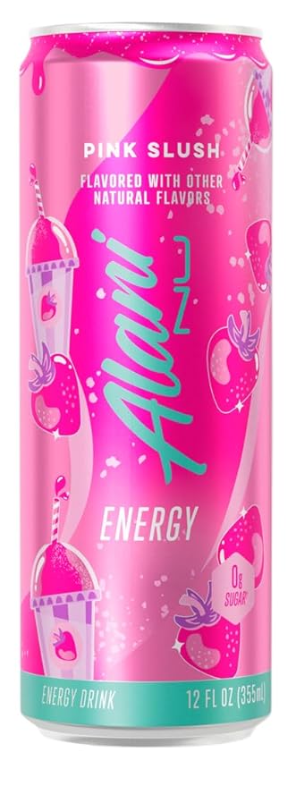 New Alani Sugar Free Energy Drinks Variety Pack Low Calorie12 oz (6 Pack) Witch's Brew Pink Slush Winter Wonderland