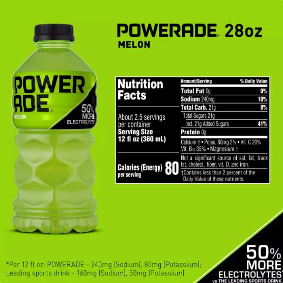 DD's Powerades Melon 28 oz 12 pk bundle