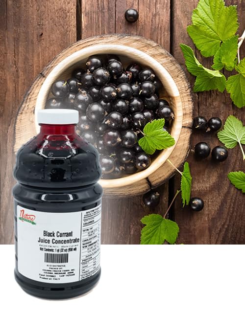 Nature Blessed 100% Pure Black Currant Fruit Juice Concentrate - 4 Quarts (4/32 fl oz bottles) Great for Home Vintners Brewers Cider Spirits or Smoothie Jellys