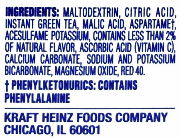 Crystal Light Raspberry Green Tea Drink Mix 10-Quart Canister (Pack of 24)