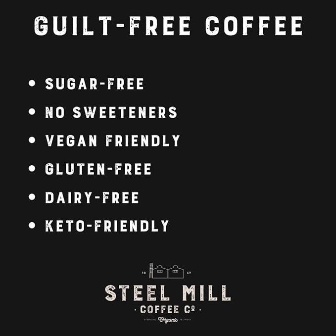 Steel Mill Coffee Co. White Chocolate Raspberry Truffle Flavored Coffee - 2 LB Ground Medium Roast 100% Arabica Vegan Gluten-Free Sugar-Free