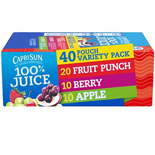 Capri Sun Juice - Variety Pack - No Artificial Colors Flavors or Preservatives - Perfect for Any Adventure - Ready Set Gourmet Donate a Meal Program - 4 Pack (6oz 40ct Each)