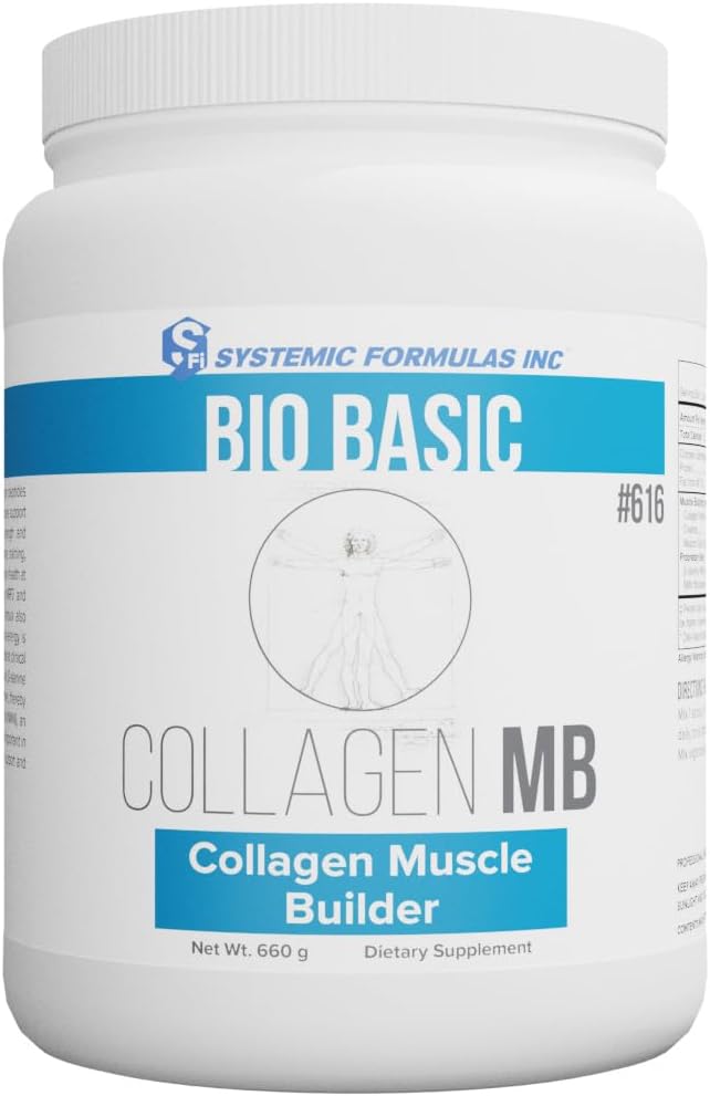 Systemic Formulas Collagen MB #616 Collagen Muscle Builder Protein Supplement for Metabolic Support Joint Health and Anti-Aging Glycine Rich Formula (660 g)