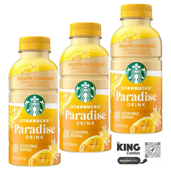 Dunkin' Original Iced Bottled Coffee Drink 13.7 fl oz + King Combos QR Code and (Drink Paradaise (3 Count))