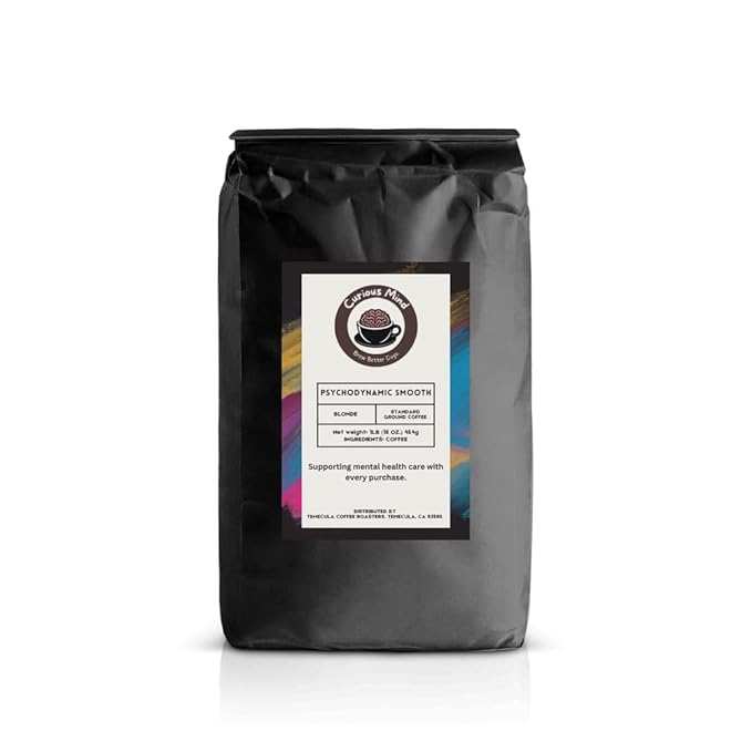 Curious Mind Coffee Ground Gourmet Coffee (5 lb Dark Humor) (Premiumblendinspiredbytheartofpsychotherapy Ethicallysourcedmeticulouslyroastedandgroundbeans Richcomplexflavorsineverycup Perfectfordri