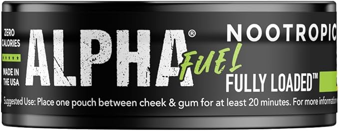 Fully Loaded Alpha Fuel Nootropic Pouches (Lime Fuel) - Nootropic Energy Pouches with Caffeine Alpha GPC Tyrosine Taurine Guarana and More