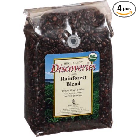 First Colony Discoveries Rainforest Blend Whole Bean Coffee 24 oz (Pack of 4)